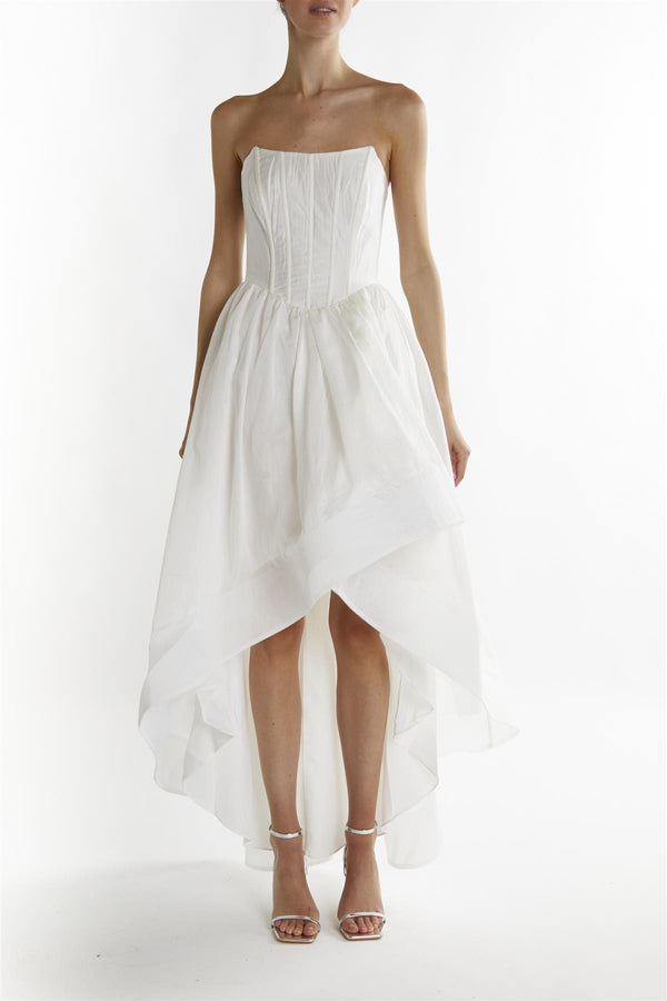 White Oaklynn Bandeau Maxi-Dress