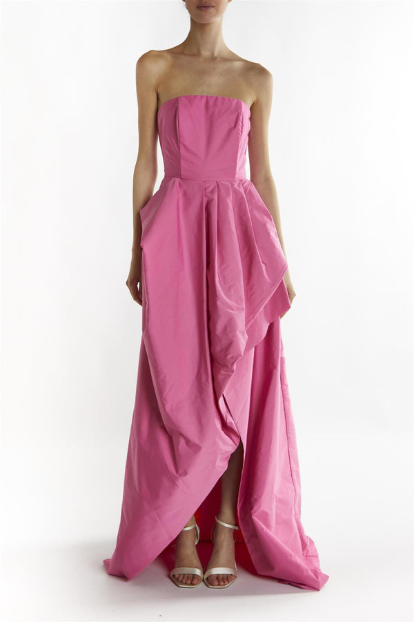 Bright-Pink Emma Hi-Low Hem Maxi