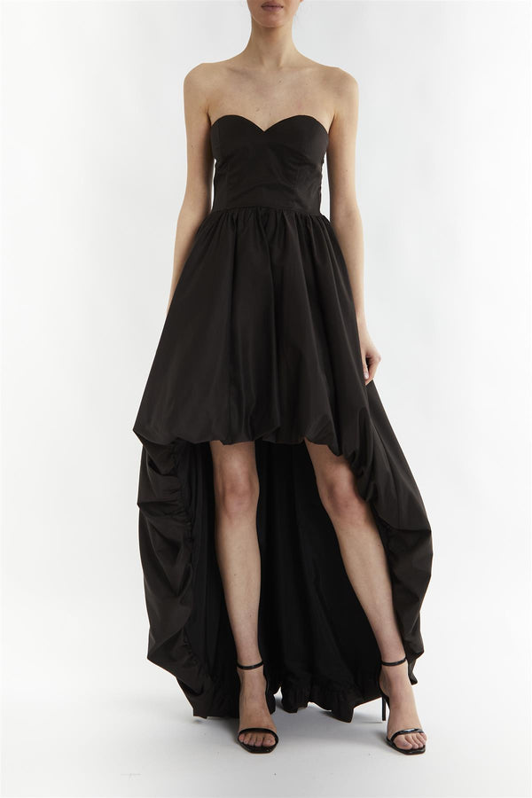 Alexia Black Hi-Low Strapless Dress