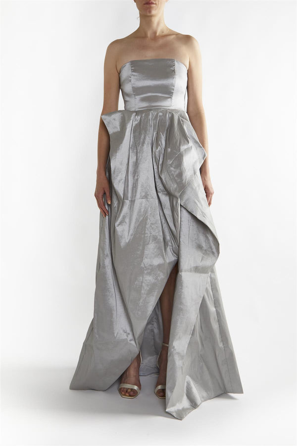 Emma Silver Hi-Low Hem Maxi