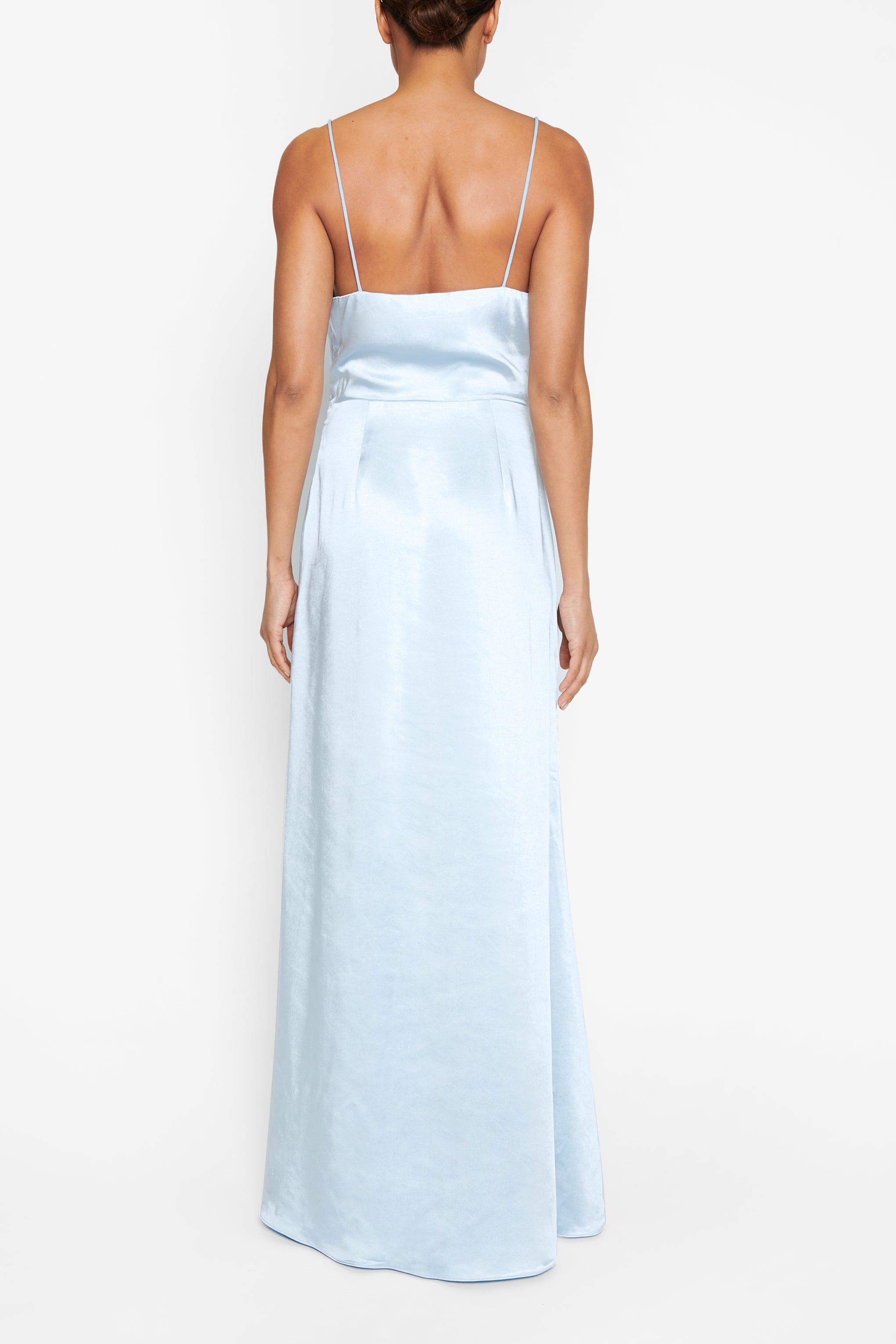 Light blue outlet cowl neck dress