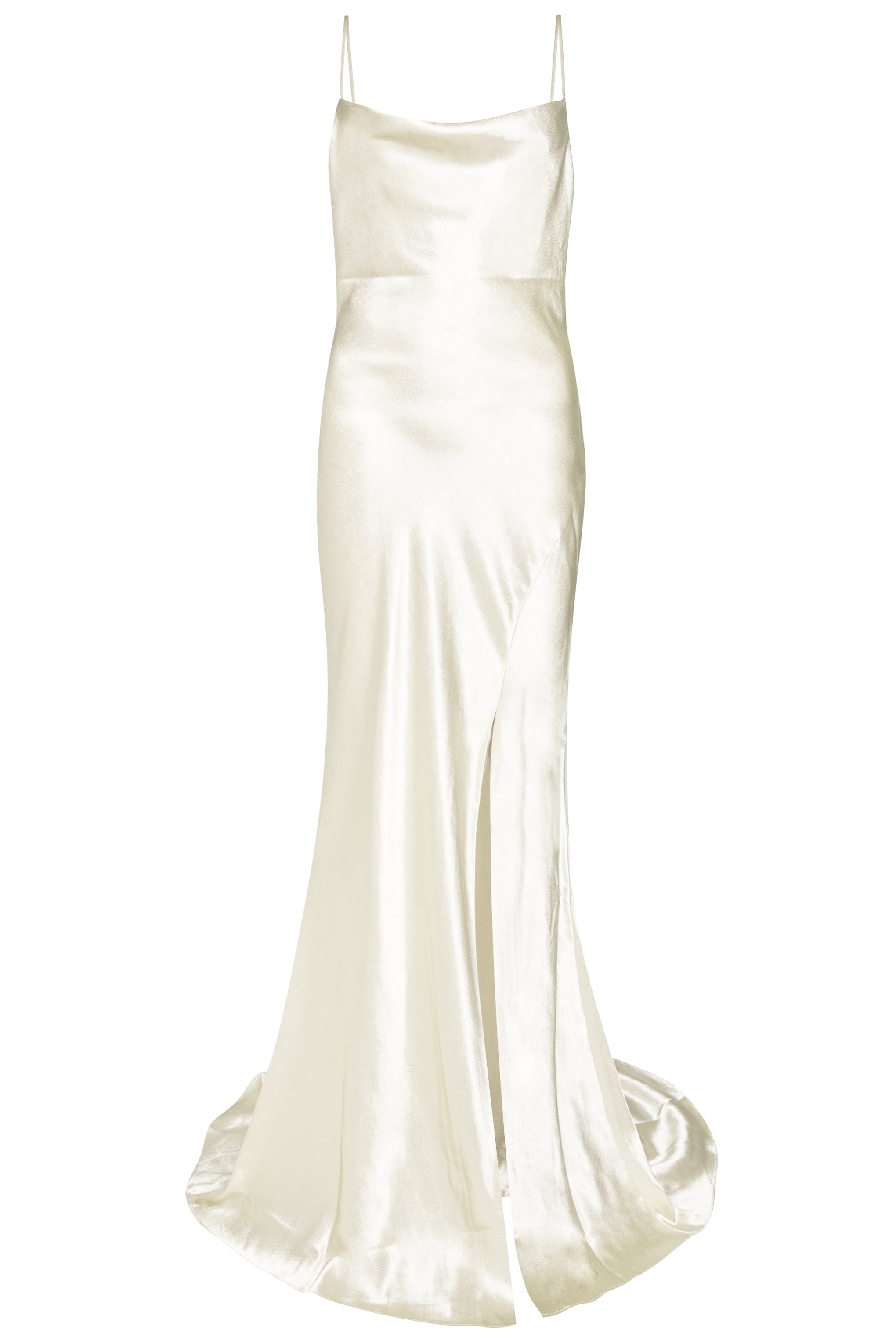 Pippa Ivory Bridesmaid Cowl-Neck Slip Dress - True Decadence